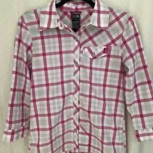 The North Face- plaid button down